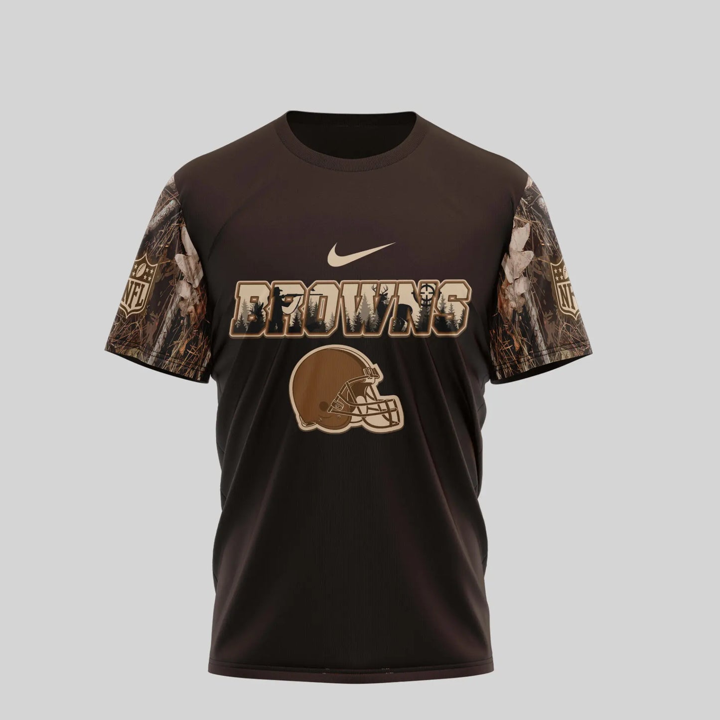 Cleveland Browns | Premium NFL Deer Hunting 3D Shirt TD – HuddleStyle.com - Image 3