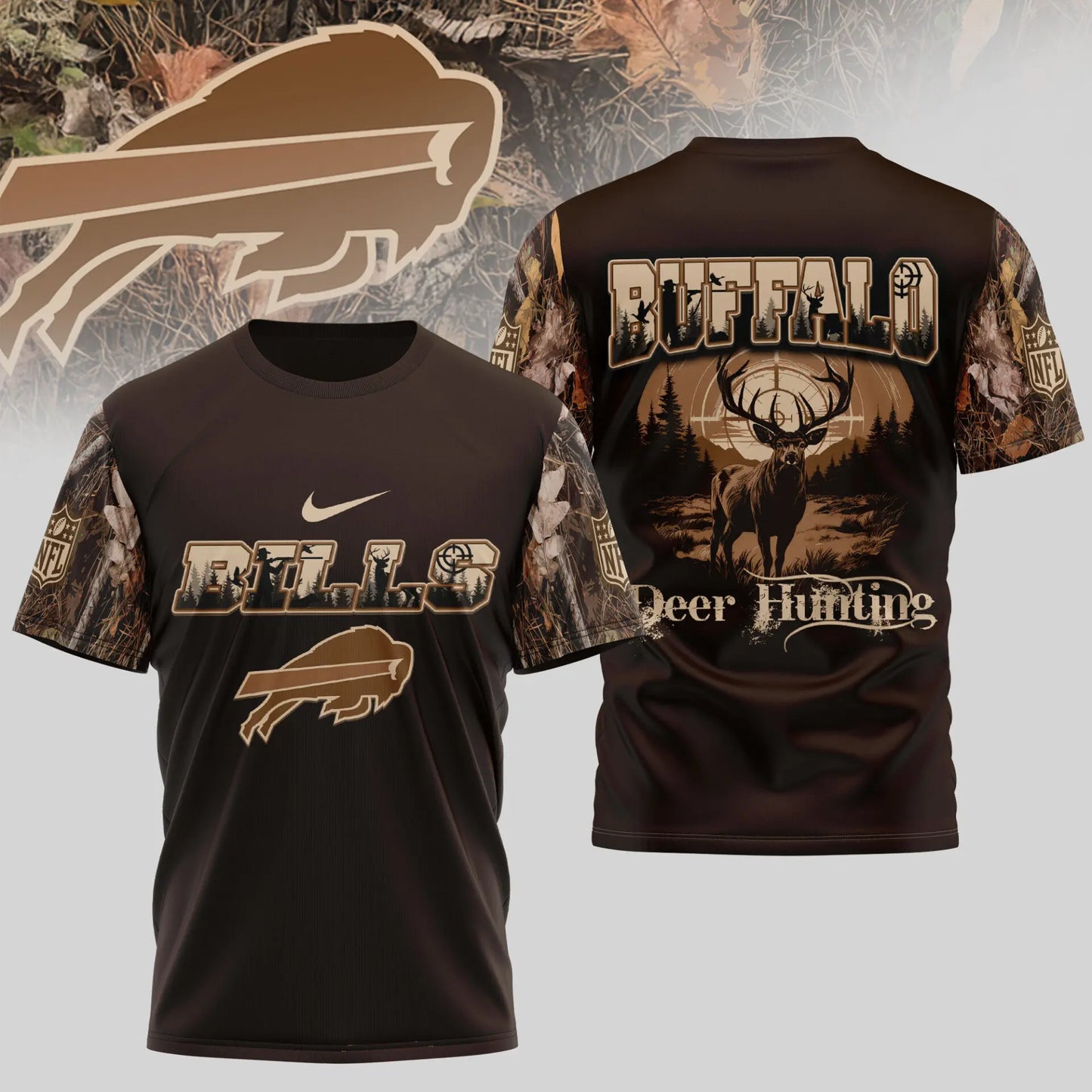 Buffalo Bills | Premium NFL Deer Hunting 3D Shirt TD – HuddleStyle.com - Main