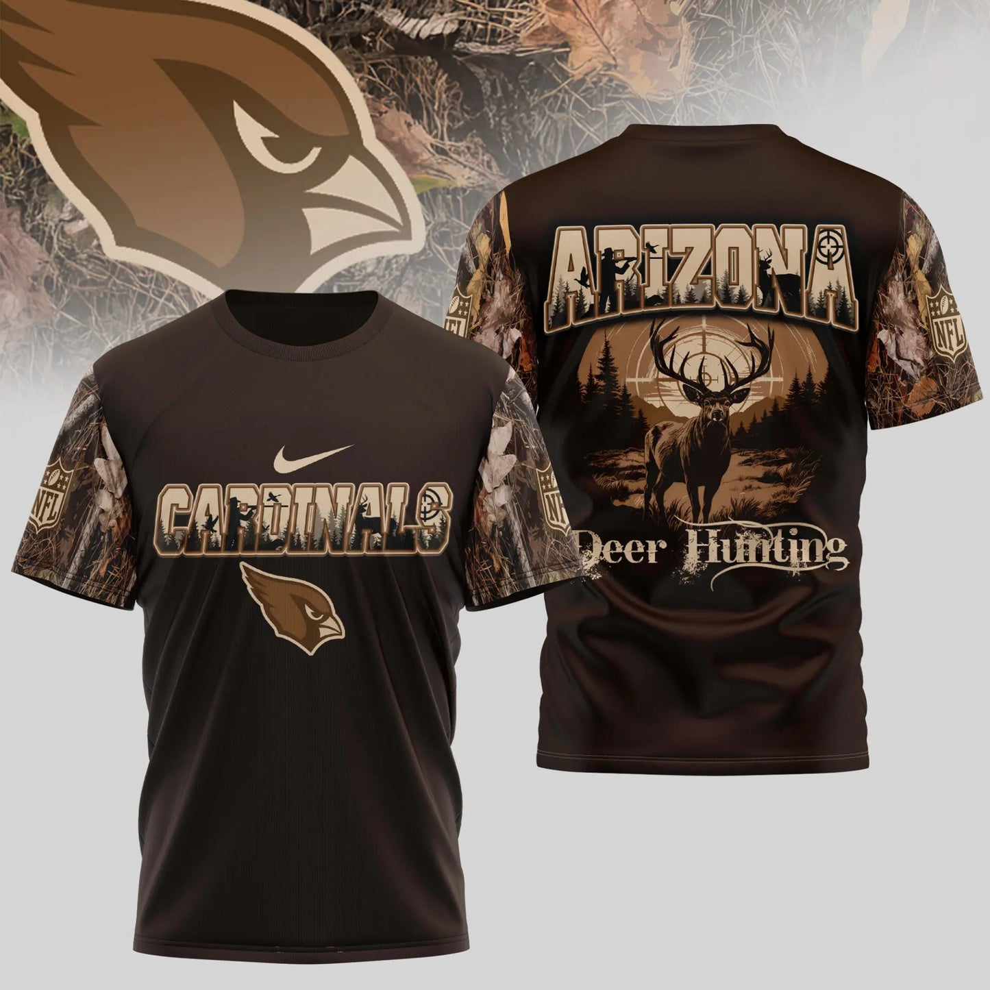 Arizona Cardinals | Premium NFL Deer Hunting 3D Shirt TD – HuddleStyle.com - Image 4