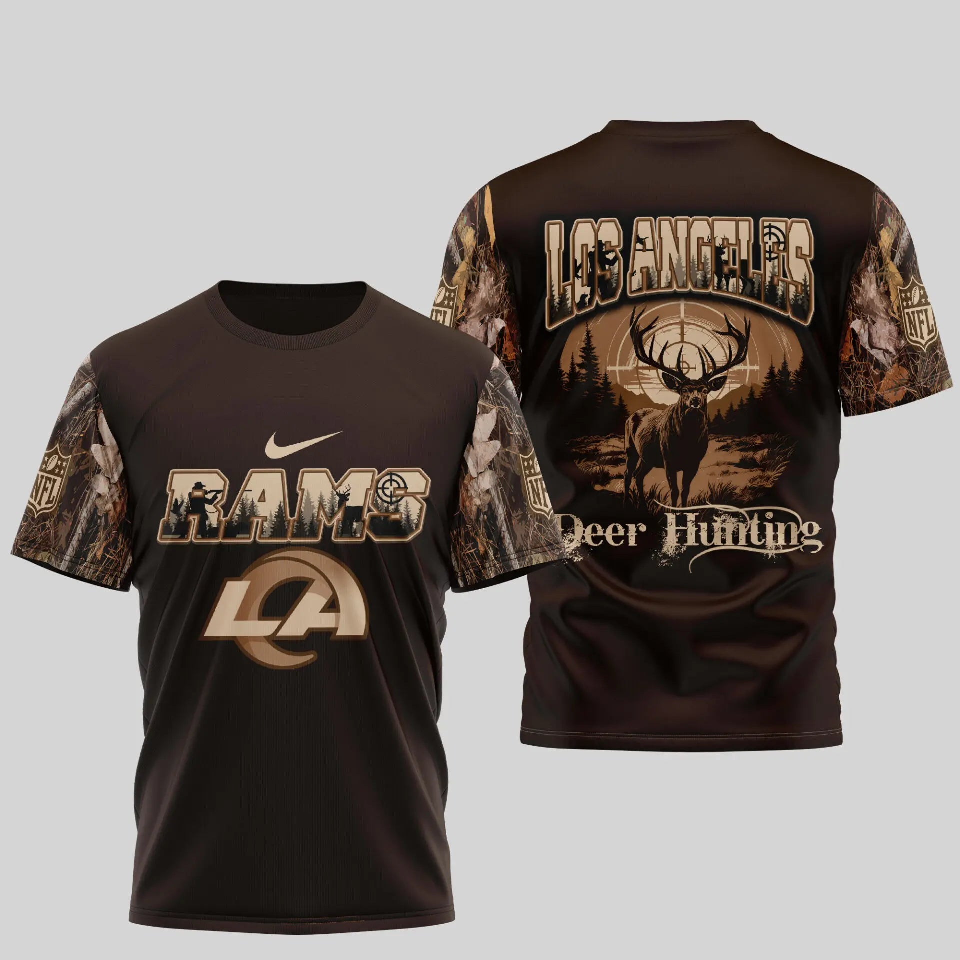 Los Angeles Rams | Premium NFL Deer Hunting 3D Shirt TD – HuddleStyle.com - Image 3