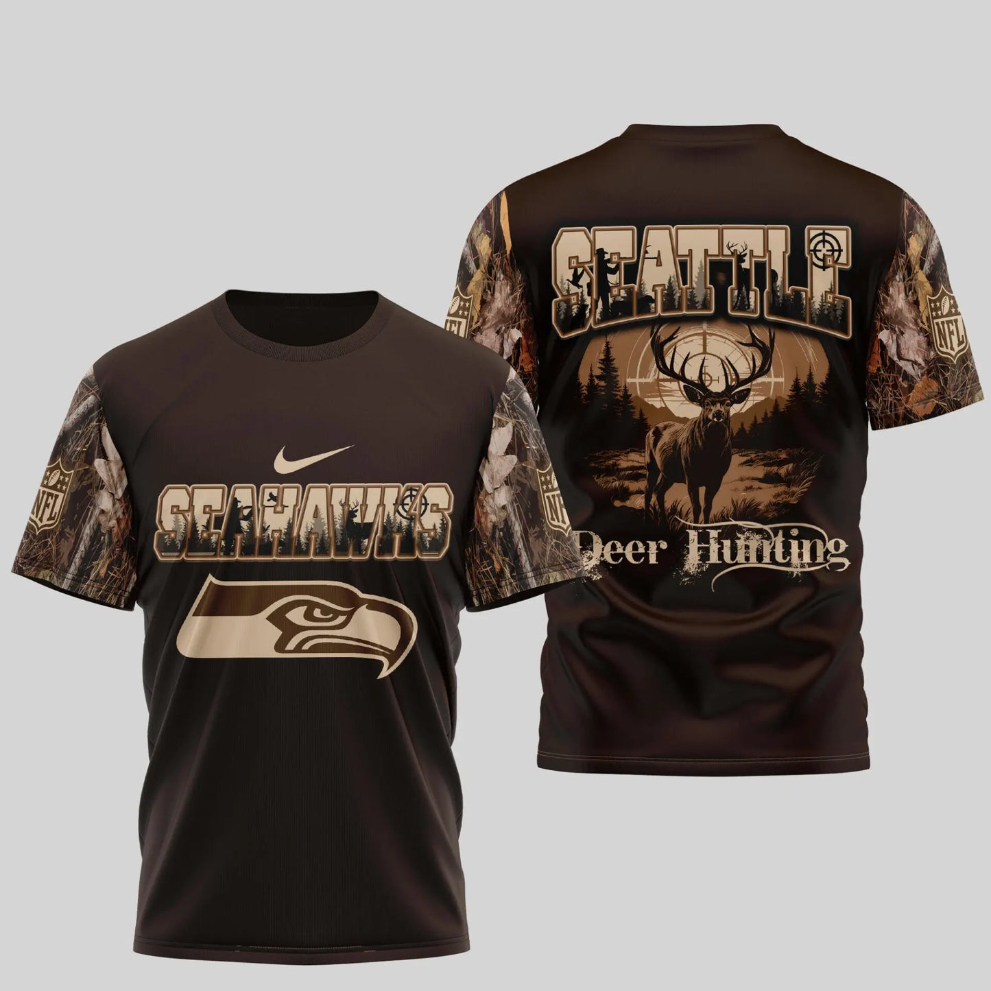 Seattle Seahawks | Premium NFL Deer Hunting 3D Shirt TD – HuddleStyle.com - Main