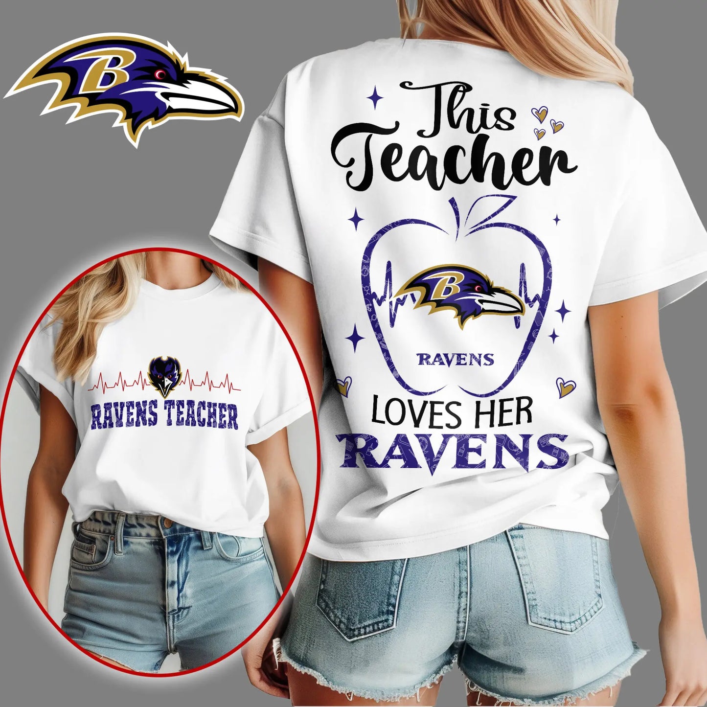 Baltimore Ravens | Premium Teacher Appreciation Month Women Shirt NY – HuddleStyle.com - Image 2