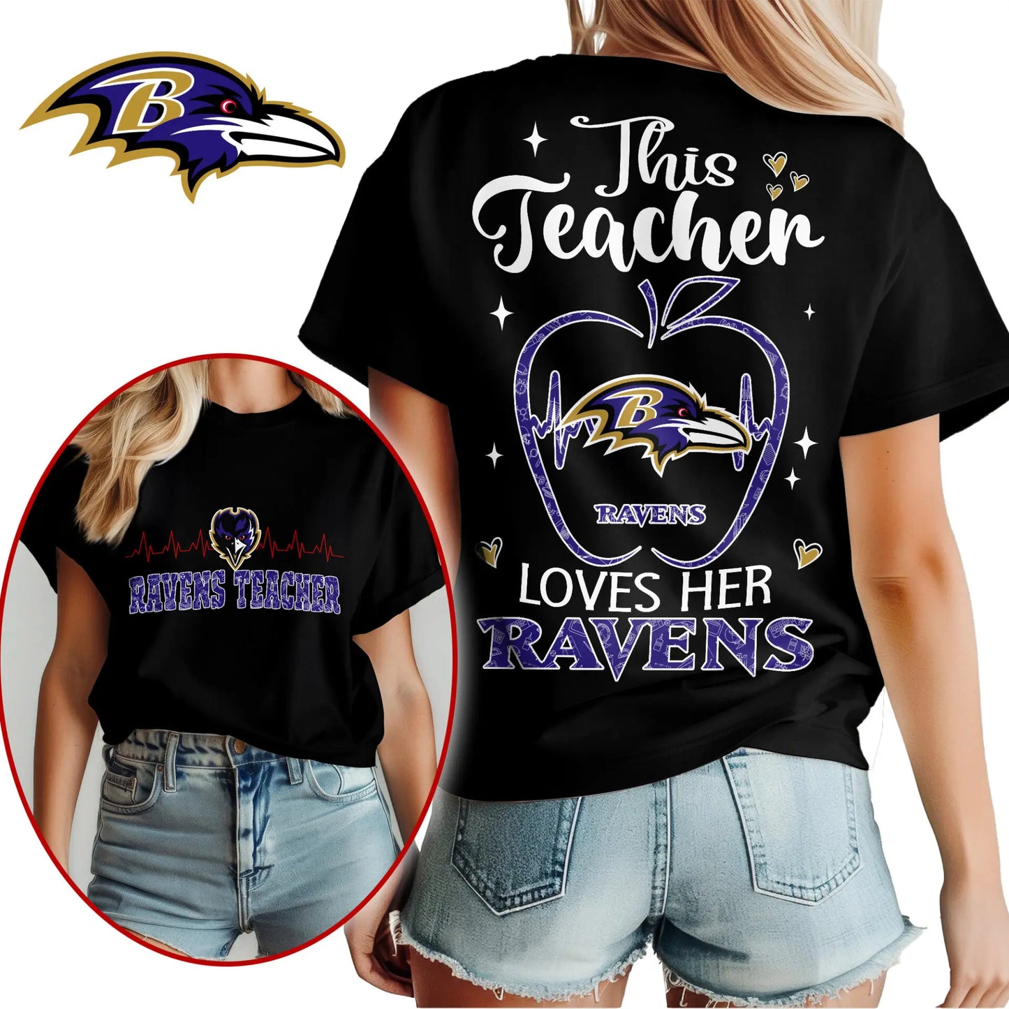 Baltimore Ravens | Premium Teacher Appreciation Month Women Shirt NY – HuddleStyle.com - Image 5