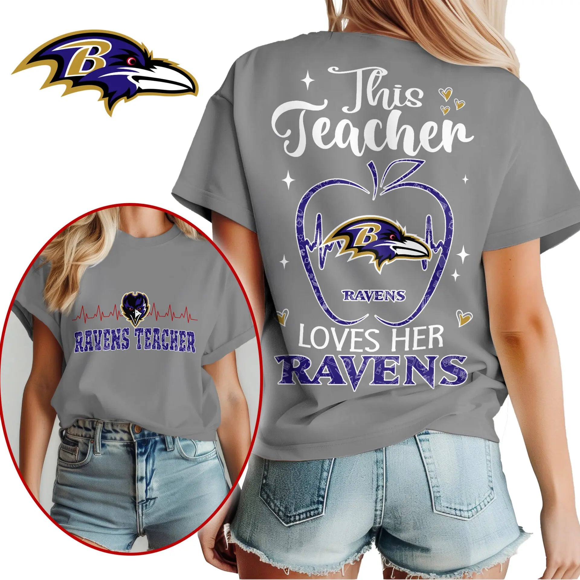Baltimore Ravens | Premium Teacher Appreciation Month Women Shirt NY – HuddleStyle.com - Image 3