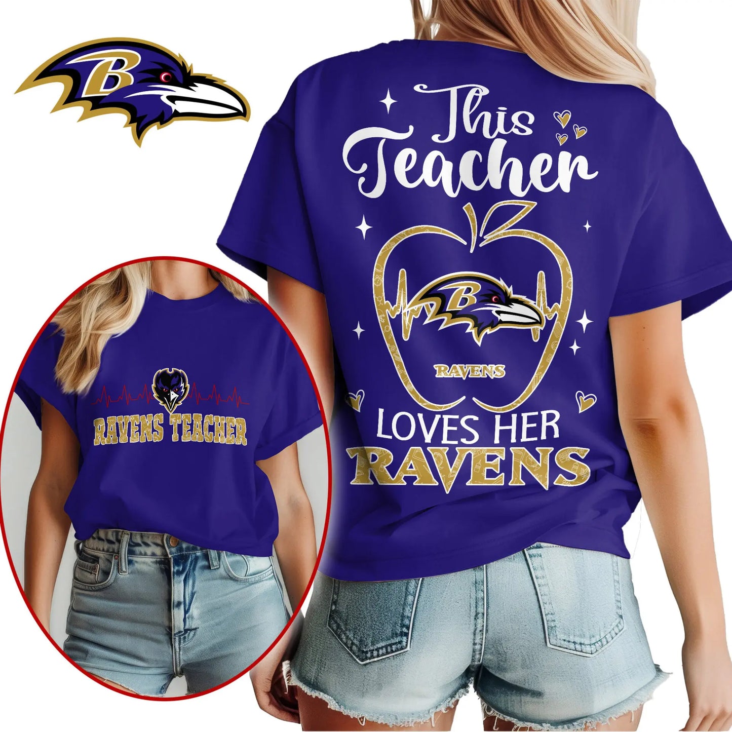 Baltimore Ravens | Premium Teacher Appreciation Month Women Shirt NY – HuddleStyle.com - Image 4