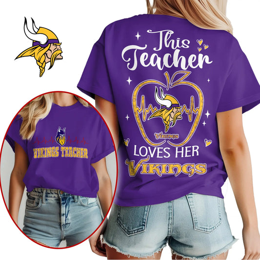 Minnesota Vikings | Premium Teacher Appreciation Month Women Shirt NY – HuddleStyle.com - Main