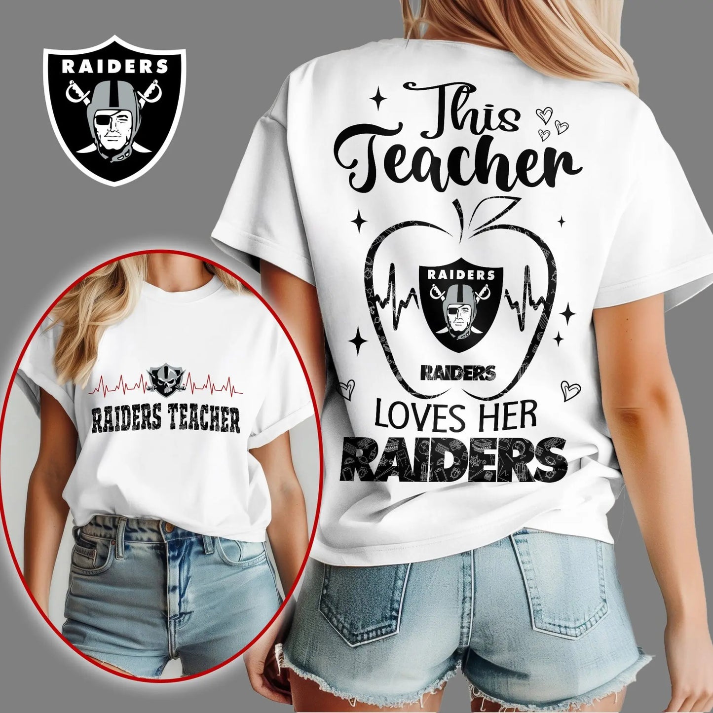 Las Vegas Raiders | Premium Teacher Appreciation Month Women Shirt NY – HuddleStyle.com - Main