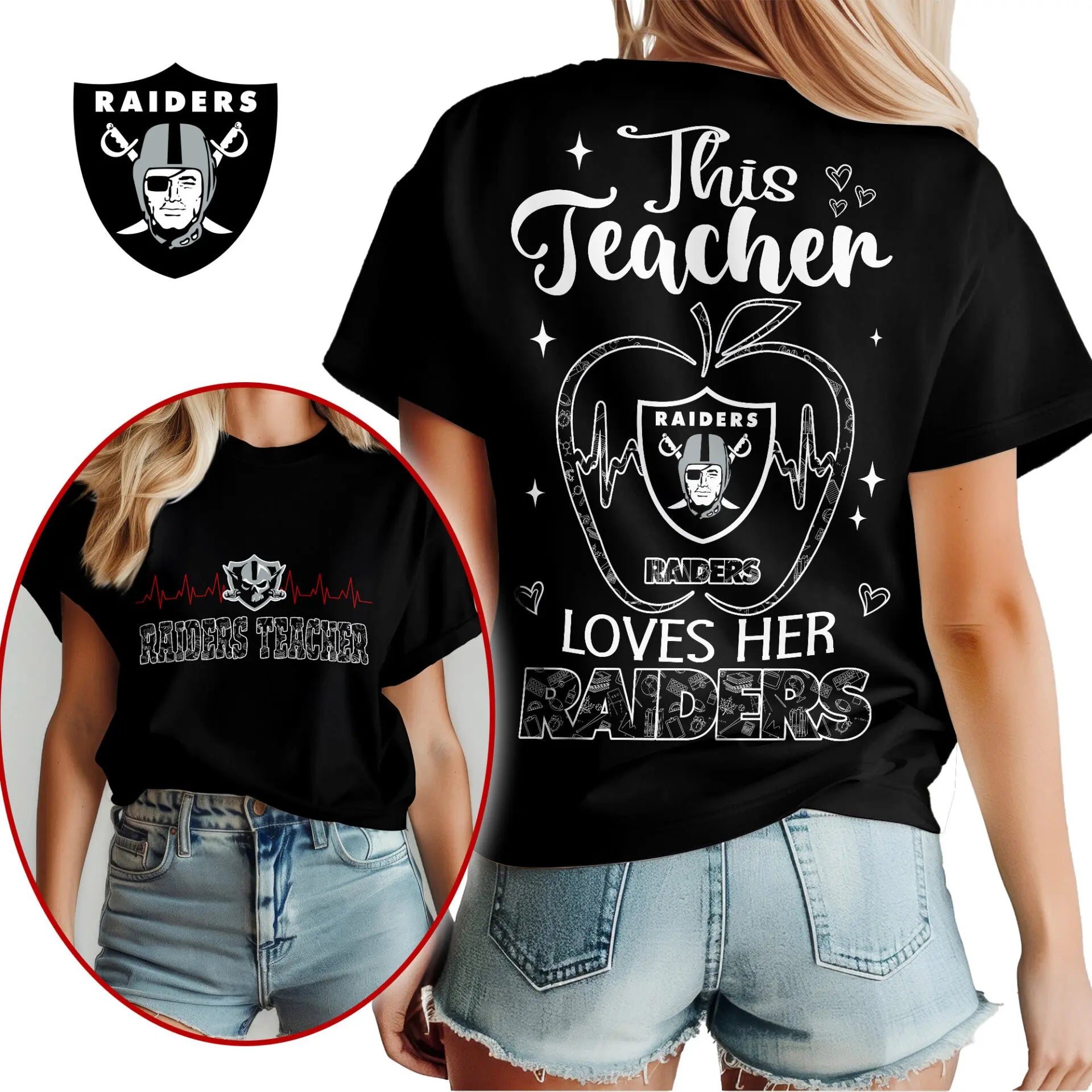 Las Vegas Raiders | Premium Teacher Appreciation Month Women Shirt NY – HuddleStyle.com - Image 2
