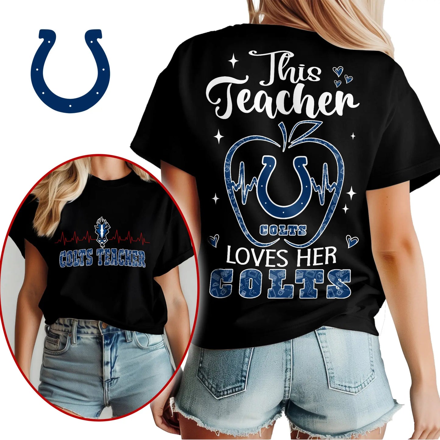 Indianapolis Colts | Premium Teacher Appreciation Month Women Shirt NY – HuddleStyle.com - Main