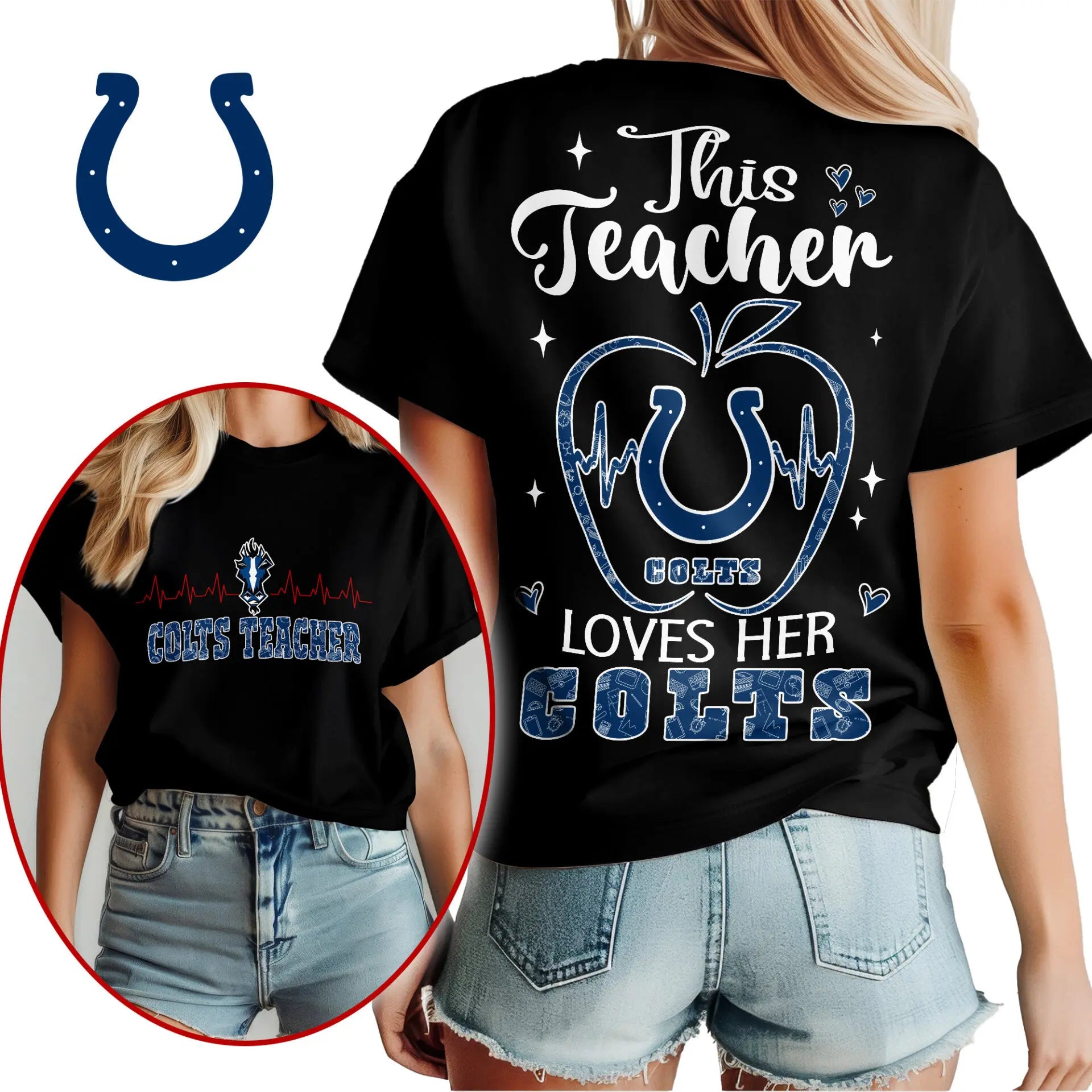 Indianapolis Colts | Premium Teacher Appreciation Month Women Shirt NY – HuddleStyle.com - Main