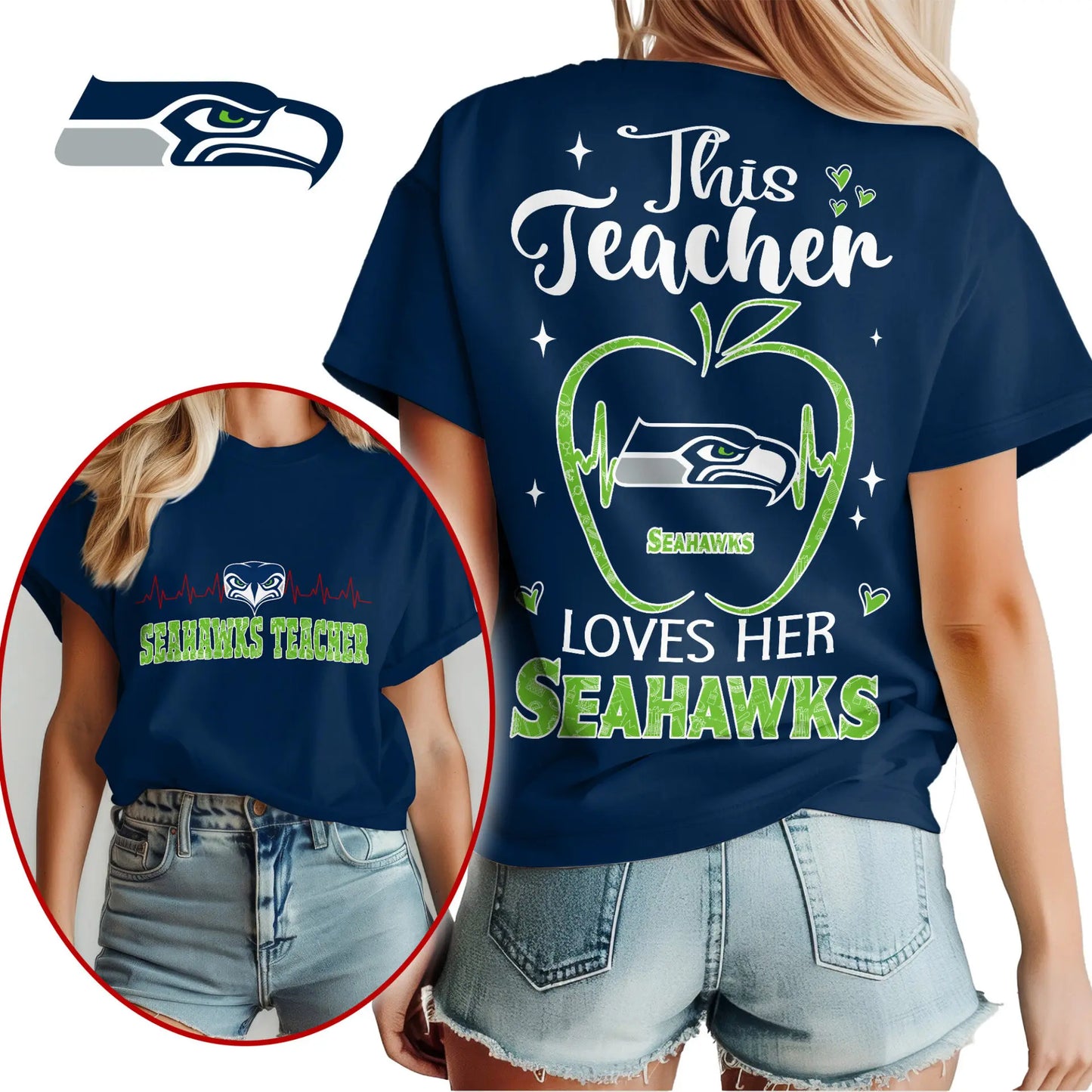 Seattle Seahawks | Premium Teacher Appreciation Month Women Shirt NY – HuddleStyle.com - Image 3