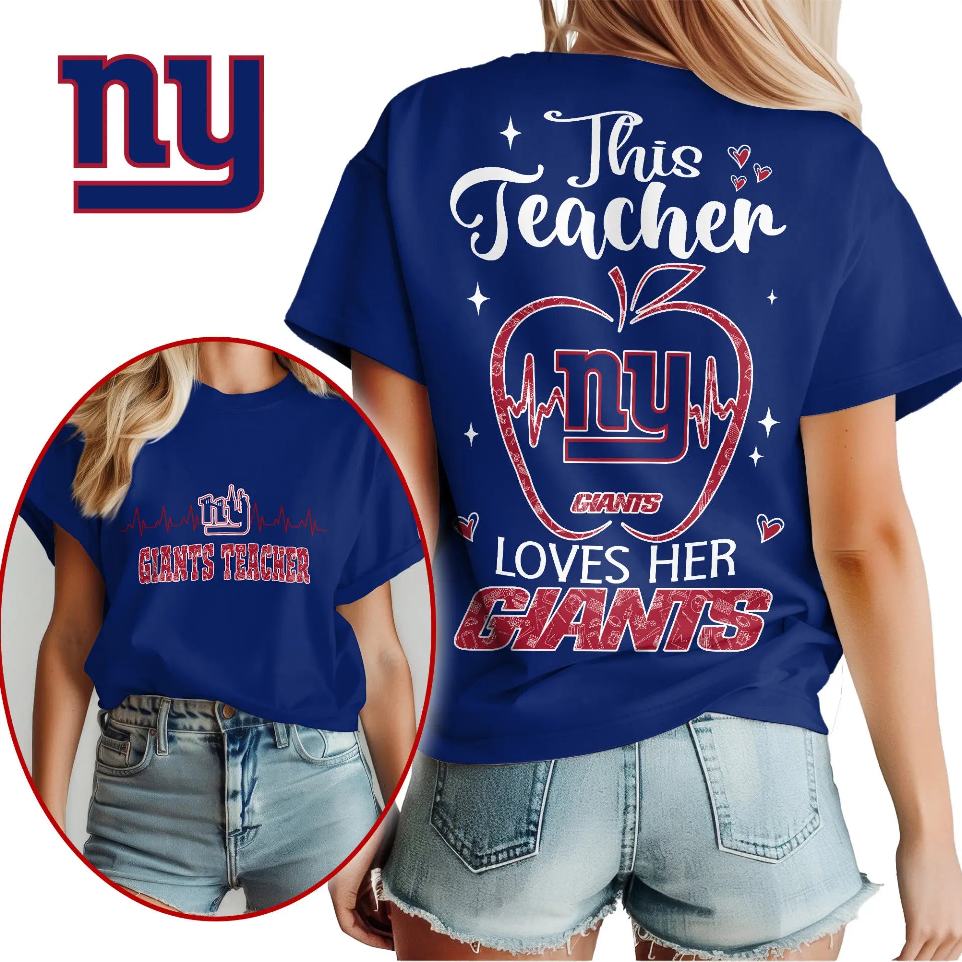 New York Giants | Premium Teacher Appreciation Month Women Shirt NY – HuddleStyle.com - Main