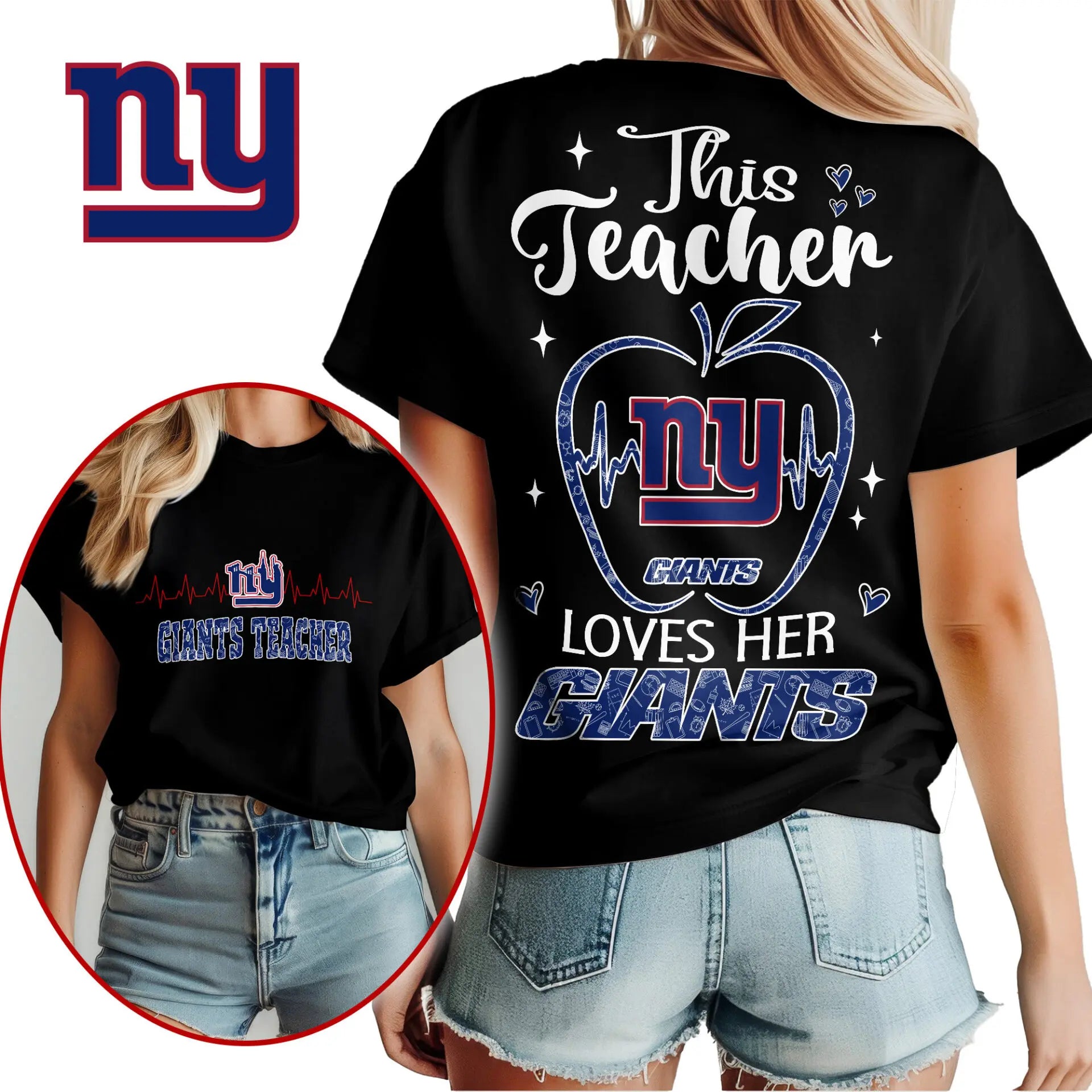 New York Giants | Premium Teacher Appreciation Month Women Shirt NY – HuddleStyle.com - Image 2