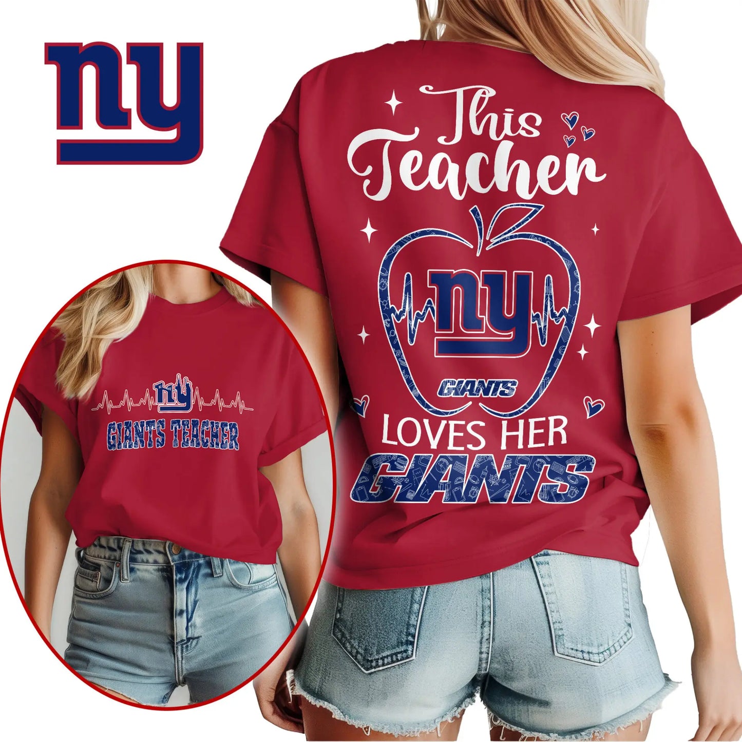 New York Giants | Premium Teacher Appreciation Month Women Shirt NY – HuddleStyle.com - Image 3