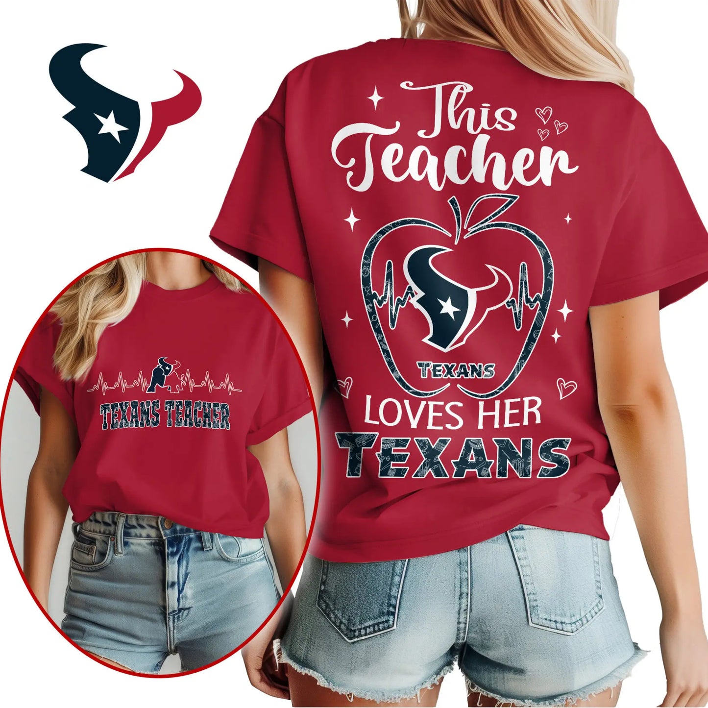 Houston Texans | Premium Teacher Appreciation Month Women Shirt NY – HuddleStyle.com - Image 3