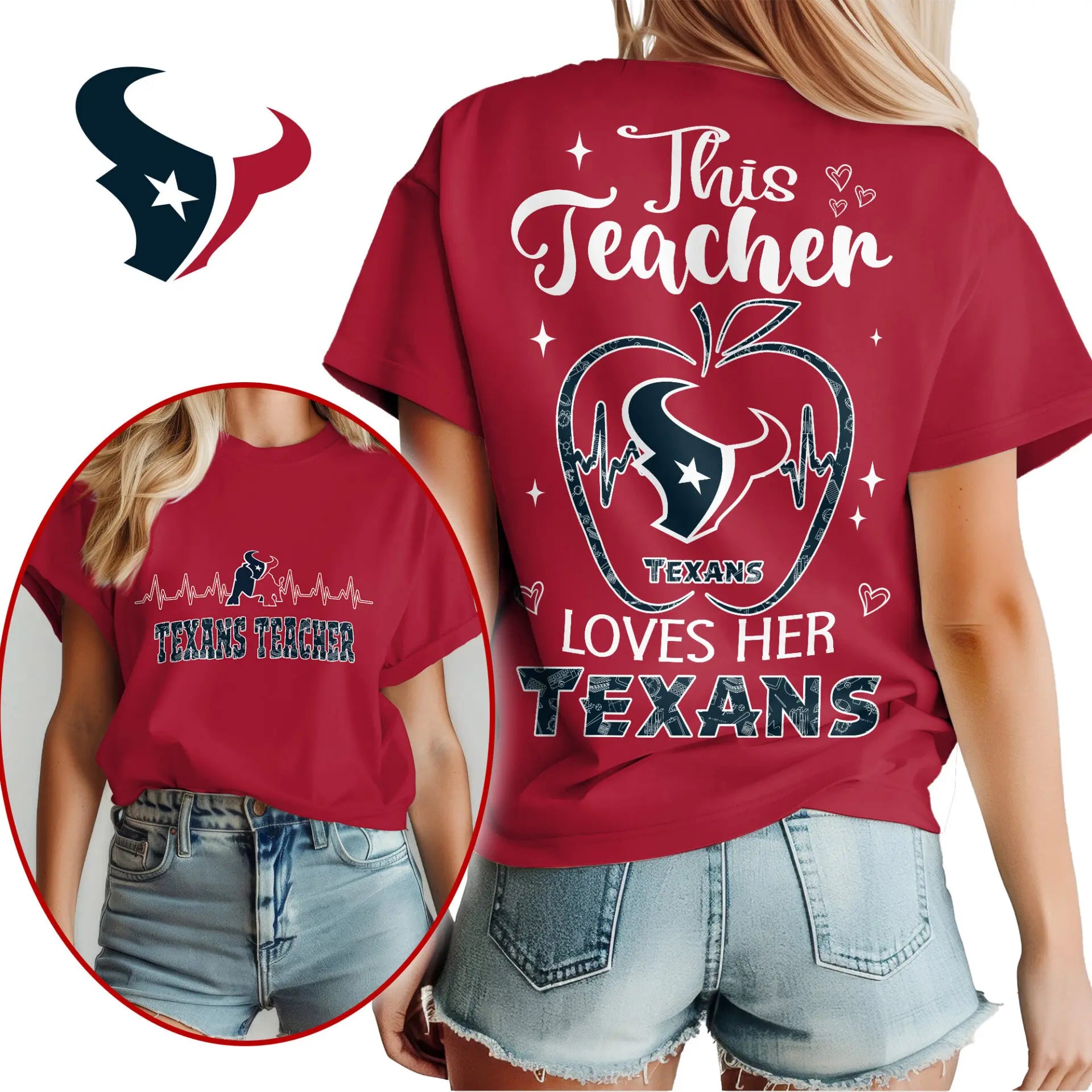 Houston Texans | Premium Teacher Appreciation Month Women Shirt NY – HuddleStyle.com - Image 3