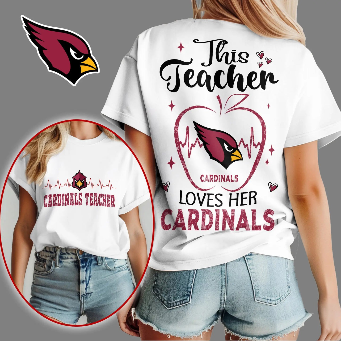 Arizona Cardinals | Premium Teacher Appreciation Month Women Shirt NY – HuddleStyle.com - Image 2