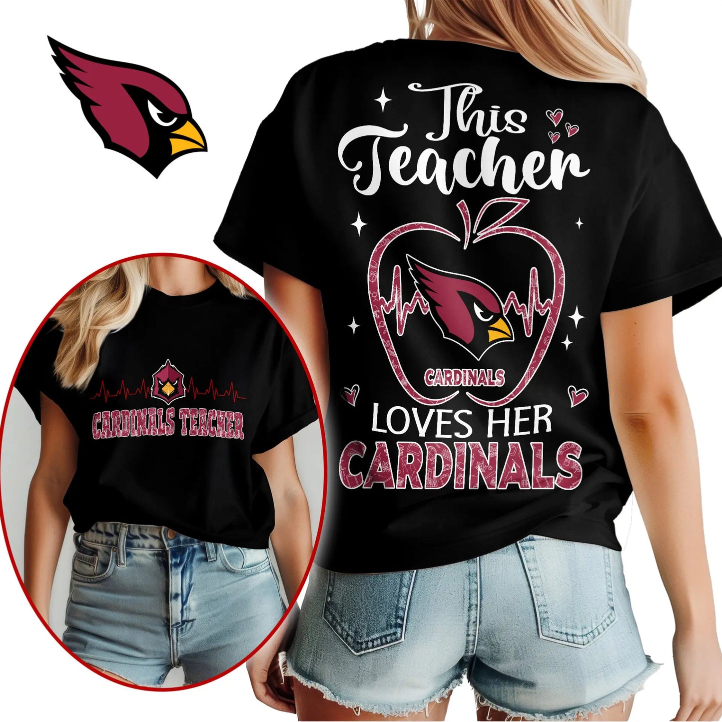 Arizona Cardinals | Premium Teacher Appreciation Month Women Shirt NY – HuddleStyle.com - Image 3