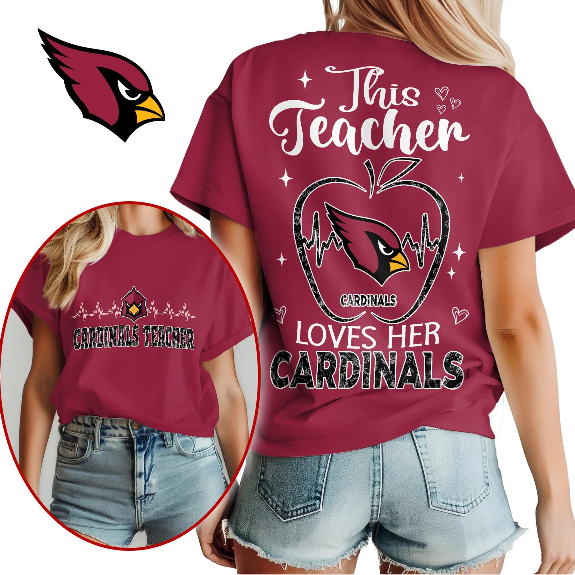 Arizona Cardinals | Premium Teacher Appreciation Month Women Shirt NY – HuddleStyle.com - Image 4