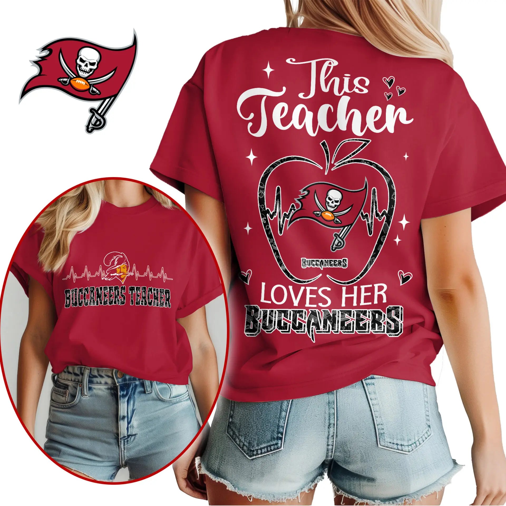 Tampa Bay Buccaneers | Premium Teacher Appreciation Month Women Shirt NY – HuddleStyle.com - Image 2