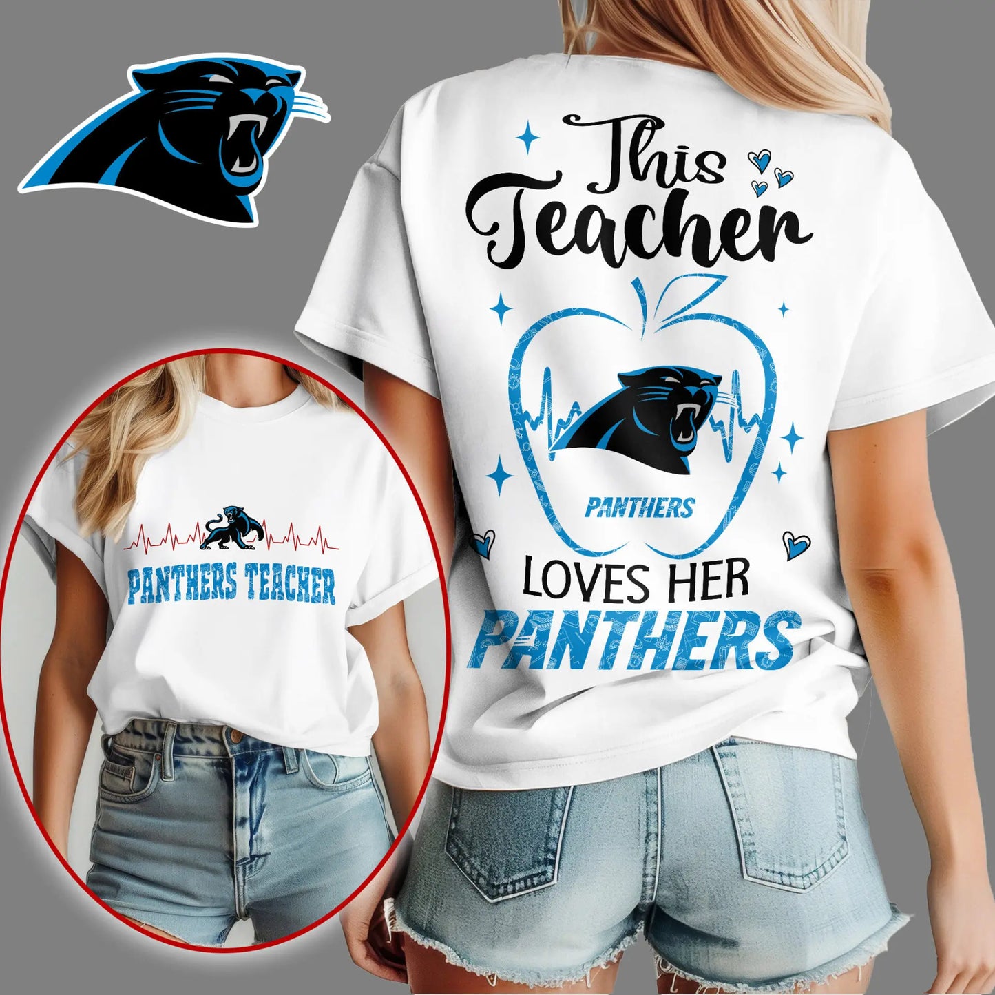 Carolina Panthers | Premium Teacher Appreciation Month Women Shirt NY – HuddleStyle.com - Image 2