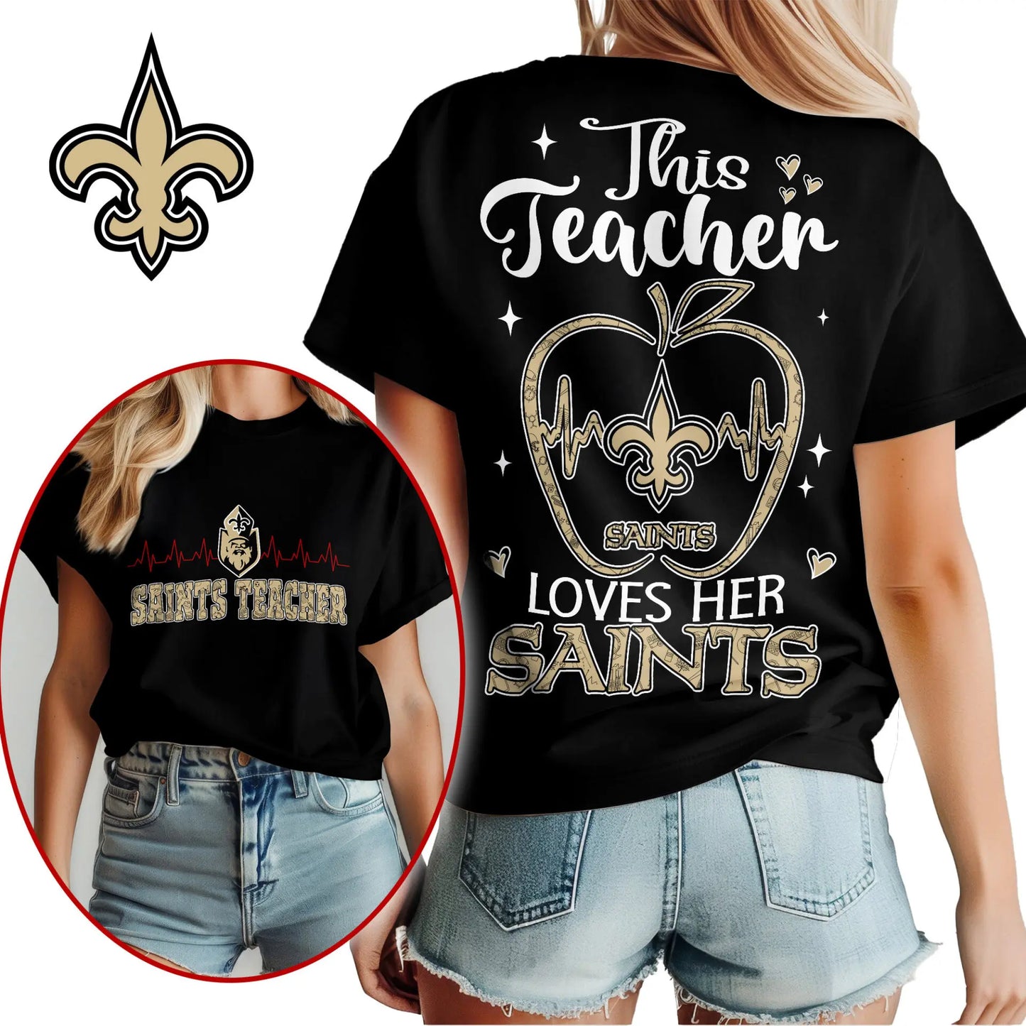 New Orleans Saints | Premium Teacher Appreciation Month Women Shirt NY – HuddleStyle.com - Image 3