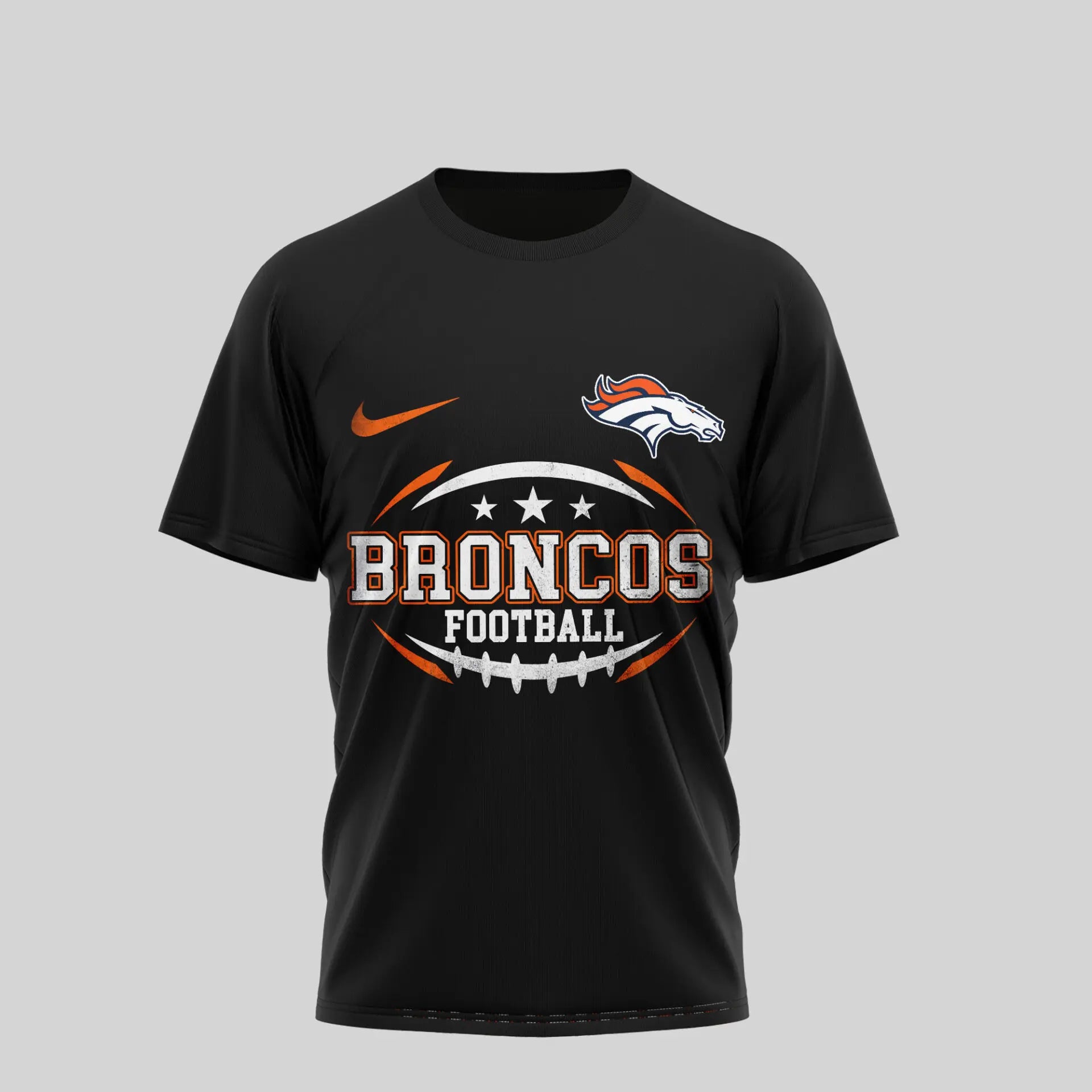Denver Broncos | Premium NFL Harley Davidson 3D Shirt TD – HuddleStyle.com - Image 2