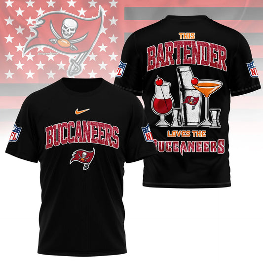Tampa Bay Buccaneers | Premium NFL Bartender Fan 3D Shirt NY – HuddleStyle.com - Main