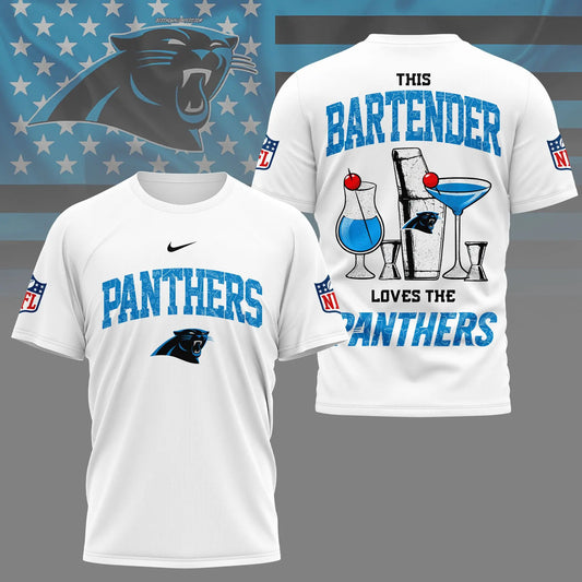 Carolina Panthers | Premium NFL Bartender Fan 3D Shirt NY – HuddleStyle.com - Main