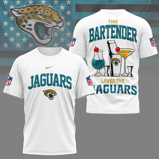 Jacksonville Jaguars | Premium NFL Bartender Fan 3D Shirt NY – HuddleStyle.com - Main