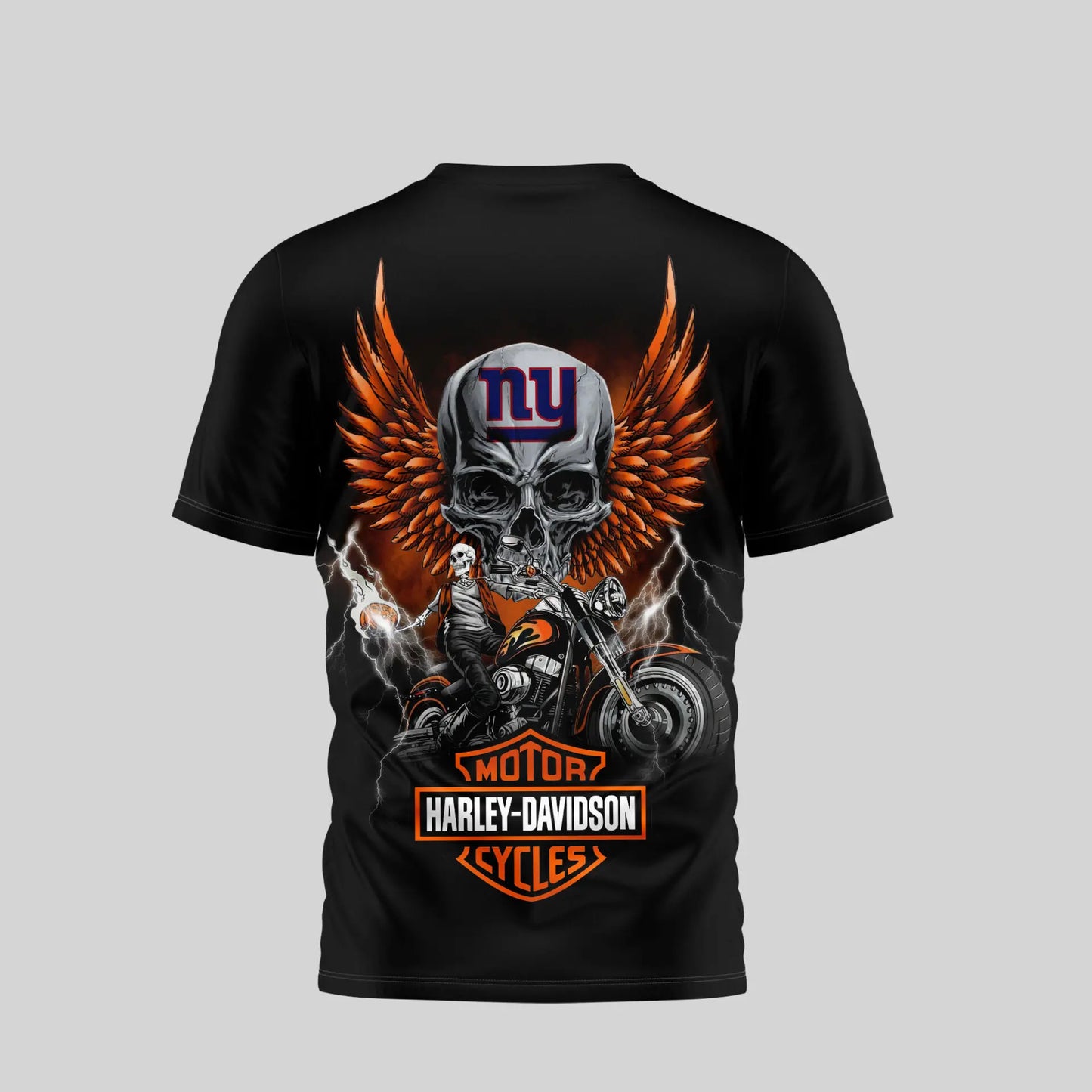 New York Giants | Premium NFL Harley Davidson 3D Shirt TD – HuddleStyle.com - Image 4