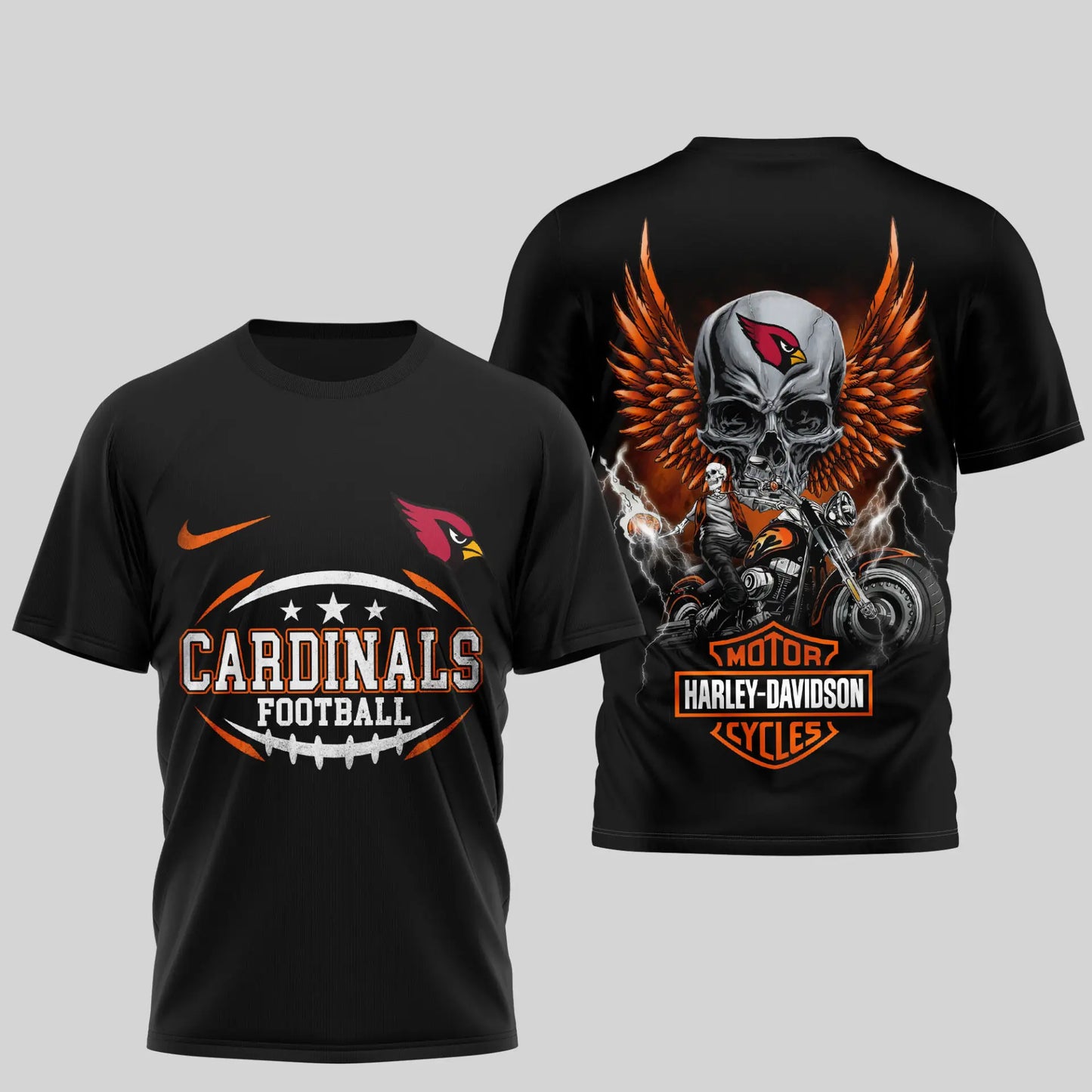 Arizona Cardinals | Premium NFL Harley Davidson 3D Shirt TD – HuddleStyle.com - Main