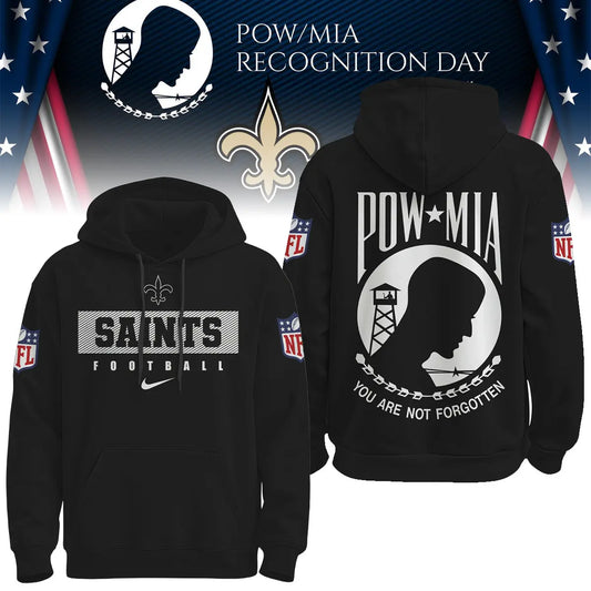 New Orleans Saints | Premium NFL Pow Mia Hoodie TD – HuddleStyle.com - Main