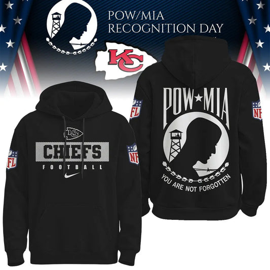 Kansas City Chiefs | Premium NFL Pow Mia Hoodie TD – HuddleStyle.com - Main