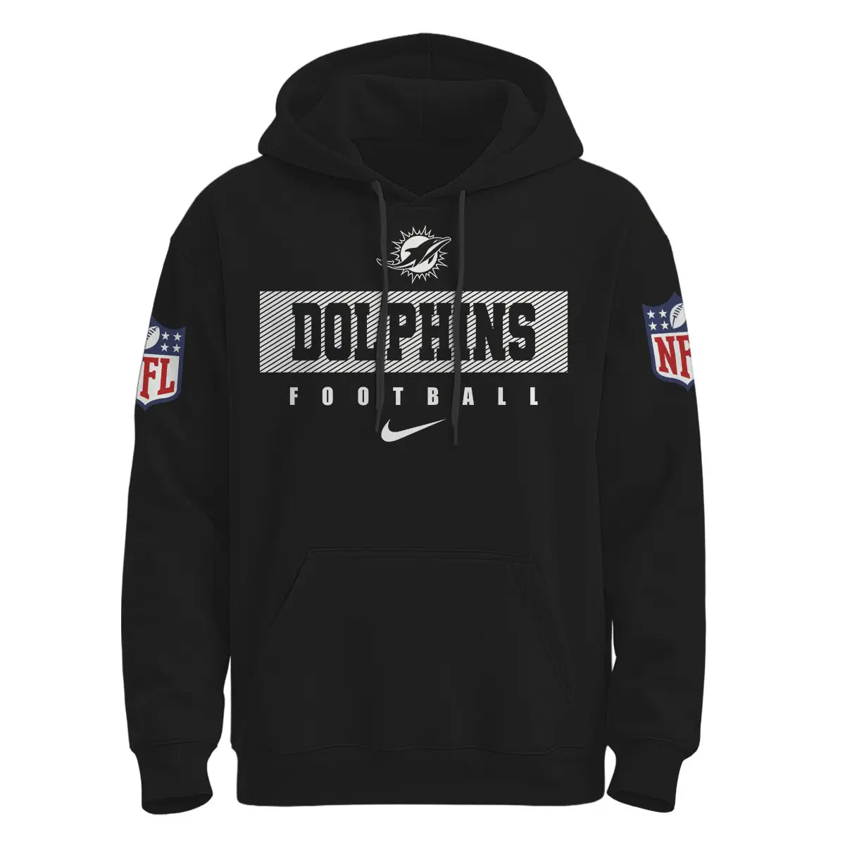 Miami Dolphins | Premium NFL Pow Mia Hoodie TD – HuddleStyle.com - Main