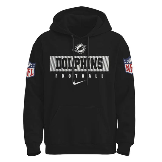 Miami Dolphins | Premium NFL Pow Mia Hoodie TD – HuddleStyle.com - Main