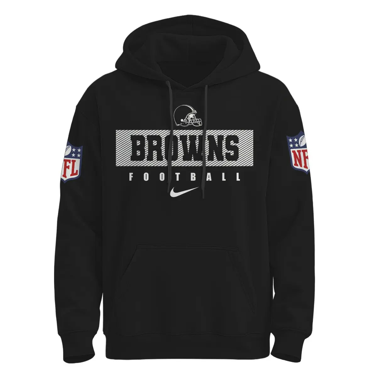 Cleveland Browns | Premium NFL Pow Mia Hoodie TD – HuddleStyle.com - Main