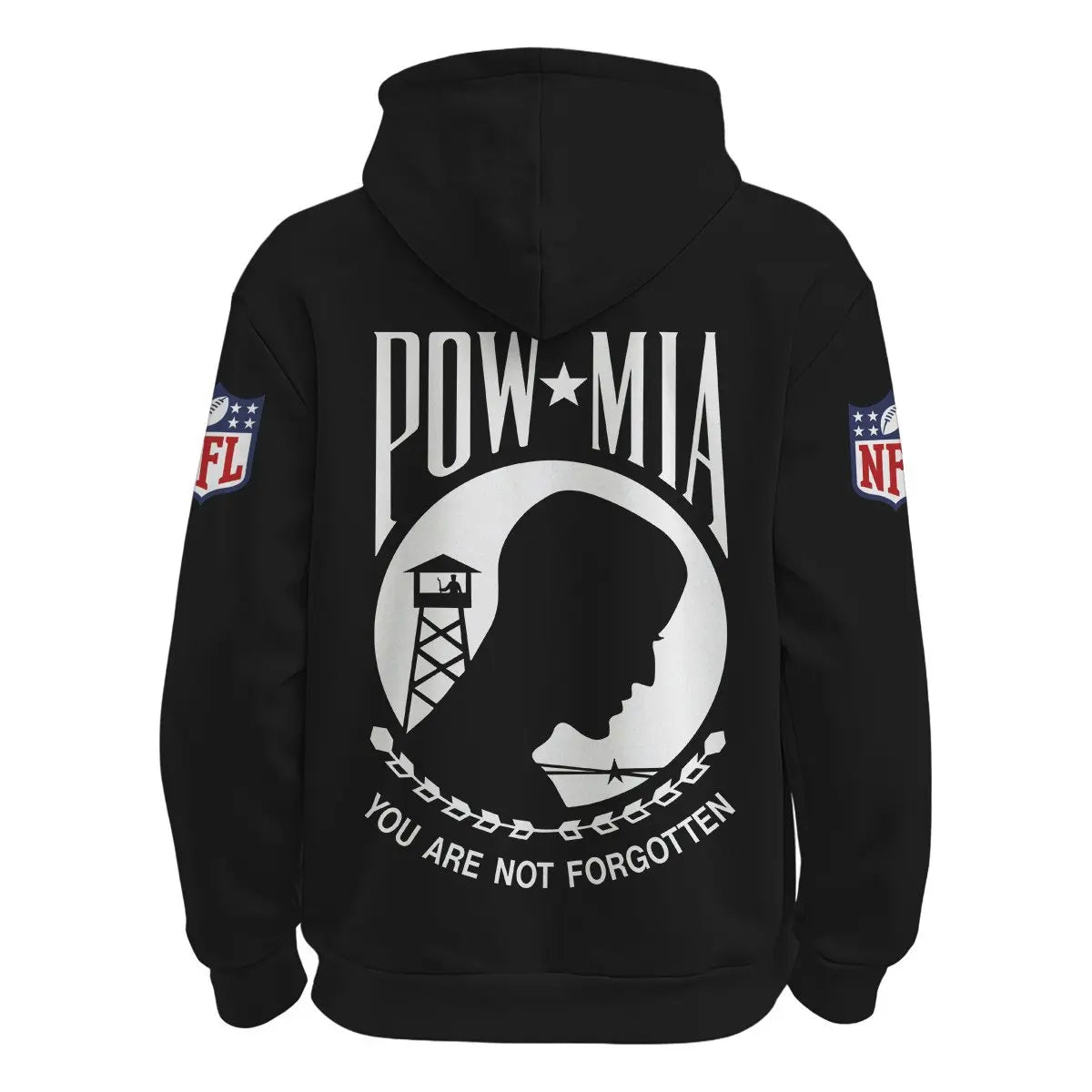 Chicago Bears | Premium NFL Pow Mia Hoodie TD – HuddleStyle.com - Image 3