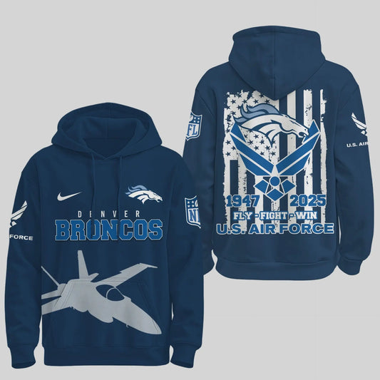 Denver Broncos | Premium NFL U.S. Air Force 78th Anniversary Hoodie TD – HuddleStyle.com - Main