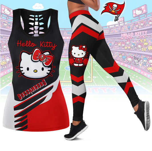 Tampa Bay Buccaneers | Premium NFL Hello Kitty Combo Leggings And Tanktop TD – HuddleStyle.com - Main