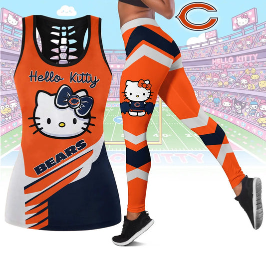 Chicago Bears | Premium NFL Hello Kitty Combo Leggings And Tanktop TD – HuddleStyle.com - Main