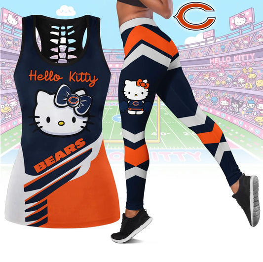 Chicago Bears | Premium NFL Hello Kitty Combo Leggings And Tanktop TD – HuddleStyle.com - Main