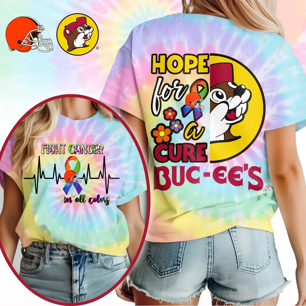 Cleveland Browns | Premium NFL Bucee Cancer Awareness Woman Shirt – HuddleStyle.com - Main