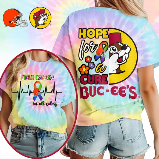 Cleveland Browns | Premium NFL Bucee Cancer Awareness Woman Shirt – HuddleStyle.com - Main