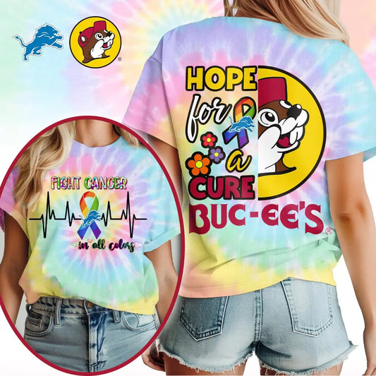 Detroit Lions | Premium NFL Bucee Cancer Awareness Woman Shirt – HuddleStyle.com - Main