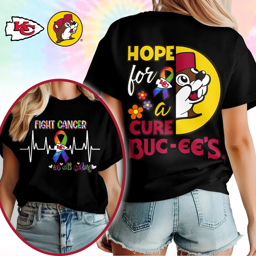 Kansas City Chiefs | Premium NFL Bucee Cancer Awareness Woman Shirt – HuddleStyle.com - Image 3