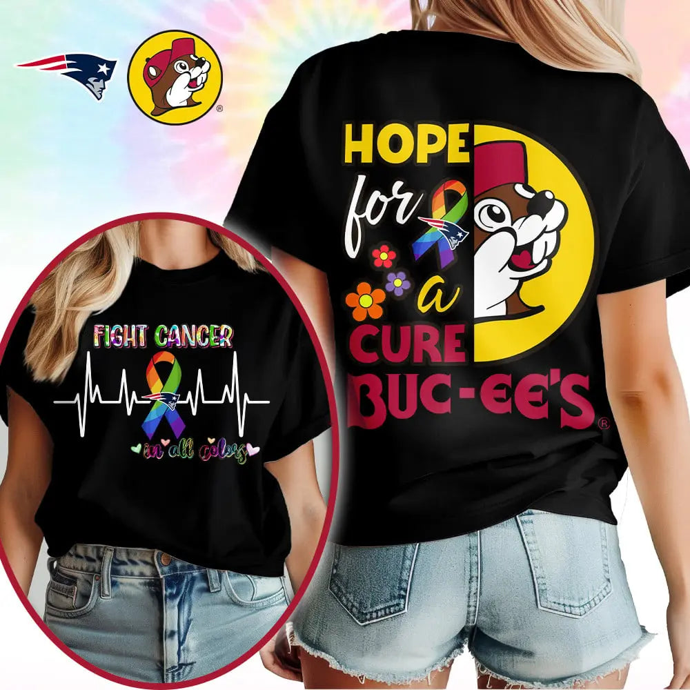New England Patriots | Premium NFL Buc-ee Cancer Awareness Woman Shirt – HuddleStyle.com - Main