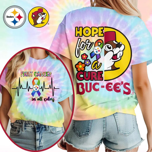 Pittsburgh Steelers | Premium NFL Bucee Cancer Awareness Woman Shirt – HuddleStyle.com - Main