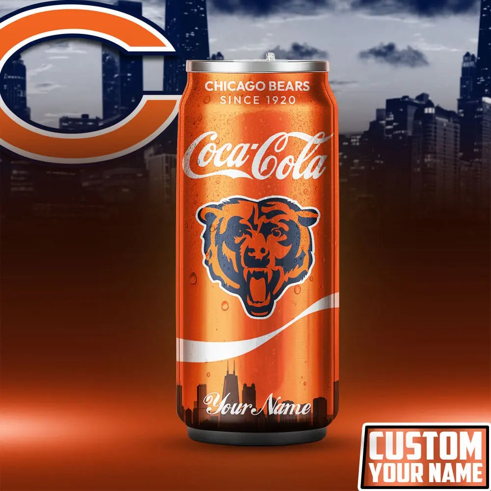 Chicago Bears | NFL Coca Cola Can Shaped Tumbler TD – HuddleStyle.com - Image 3