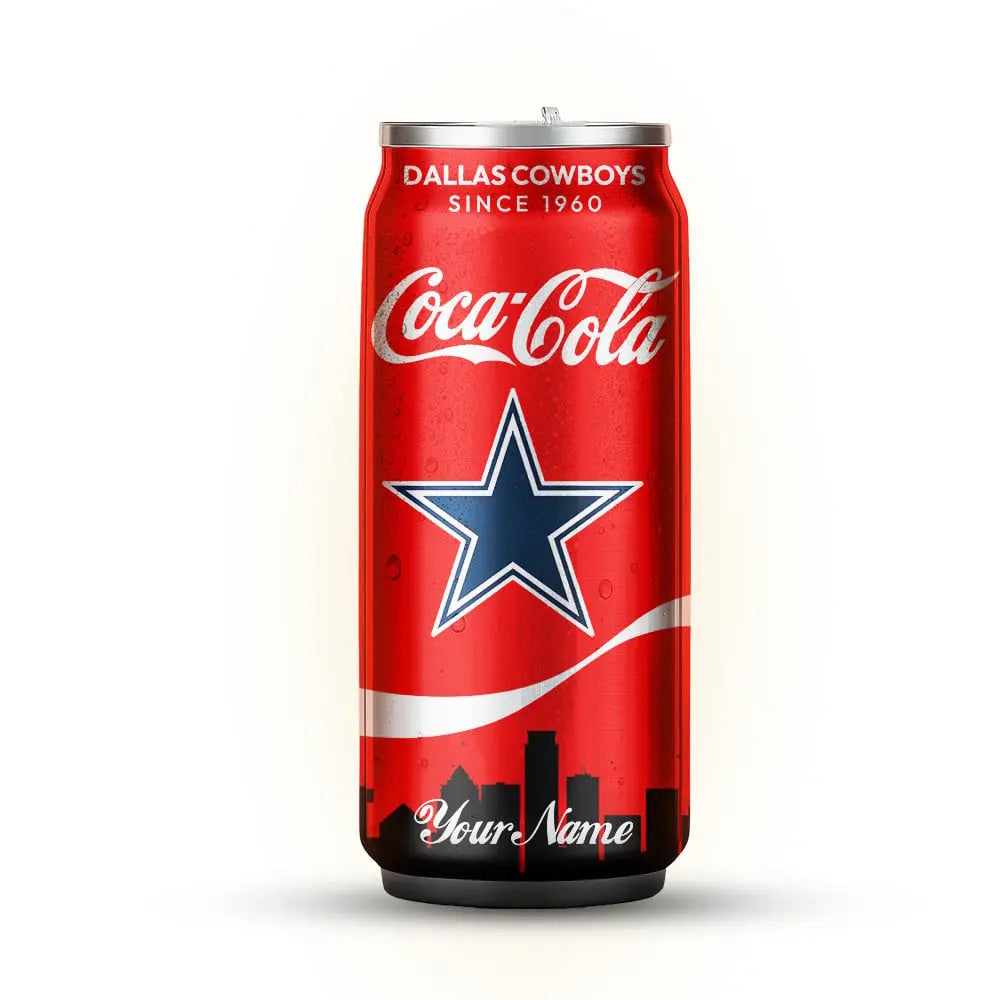 Dallas Cowboys | NFL Coca Cola Can Shaped Tumbler TD – HuddleStyle.com - Image 2